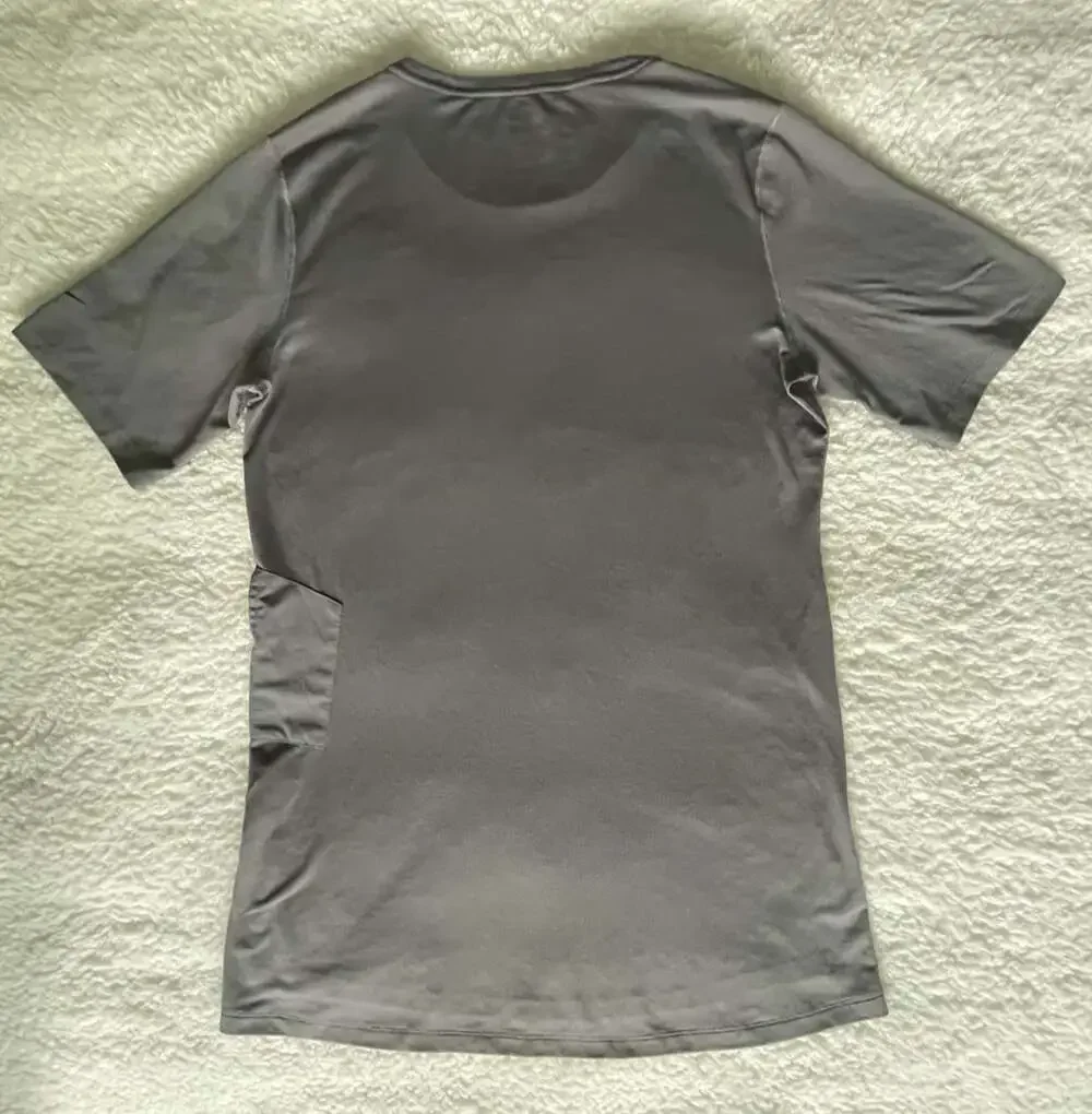 Nike DRI-FIT Mens M Gray Activewear Wicking Short-Sleeve Running Tee T-Shirt EUC